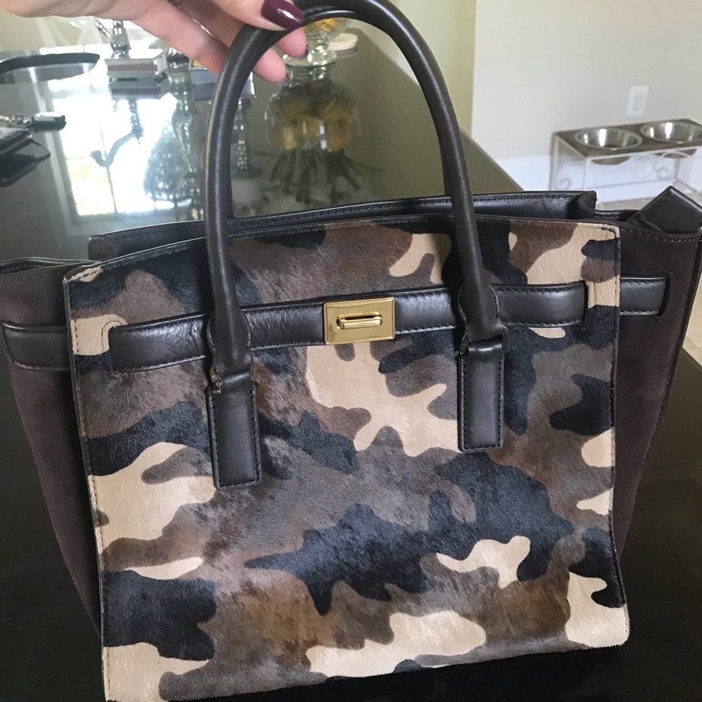 Michael Kors camo calf hair handbag.